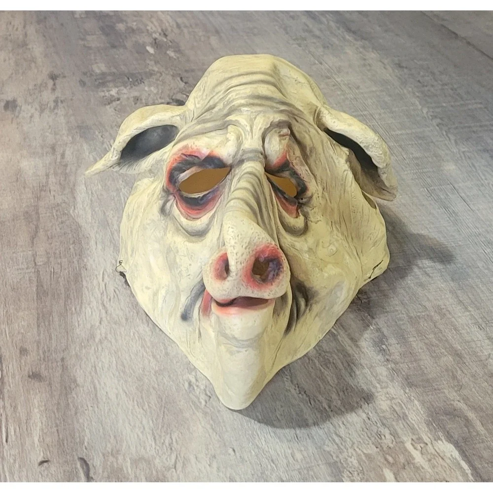 Pig Man Killer Pig Halloween Mask Scary‎ Horror Costume Accessory Seasons EUC